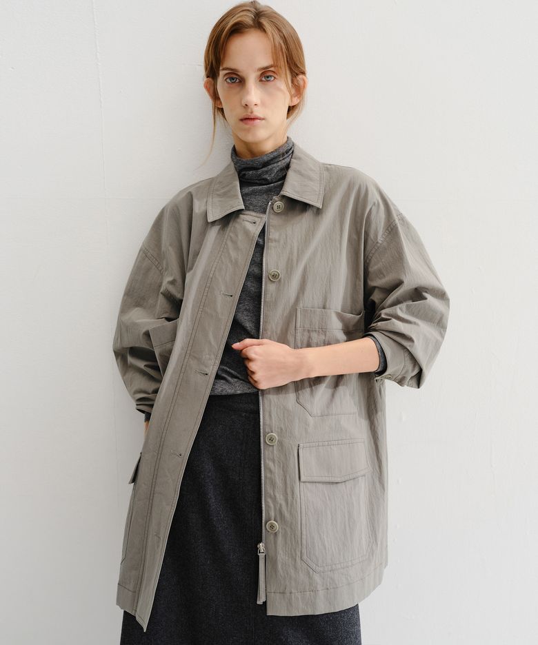 MOSS COTTON UTILITY JACKET (LIGHT KHAKI)