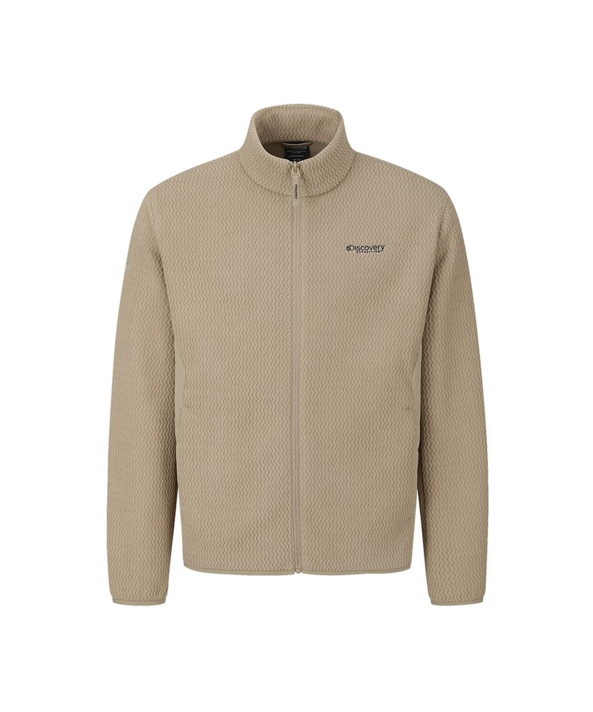 디스커버리 익스페디션(DISCOVERY EXPEDITION) 유니 자가드 하이넥 플리스 자켓 (BEIGE)