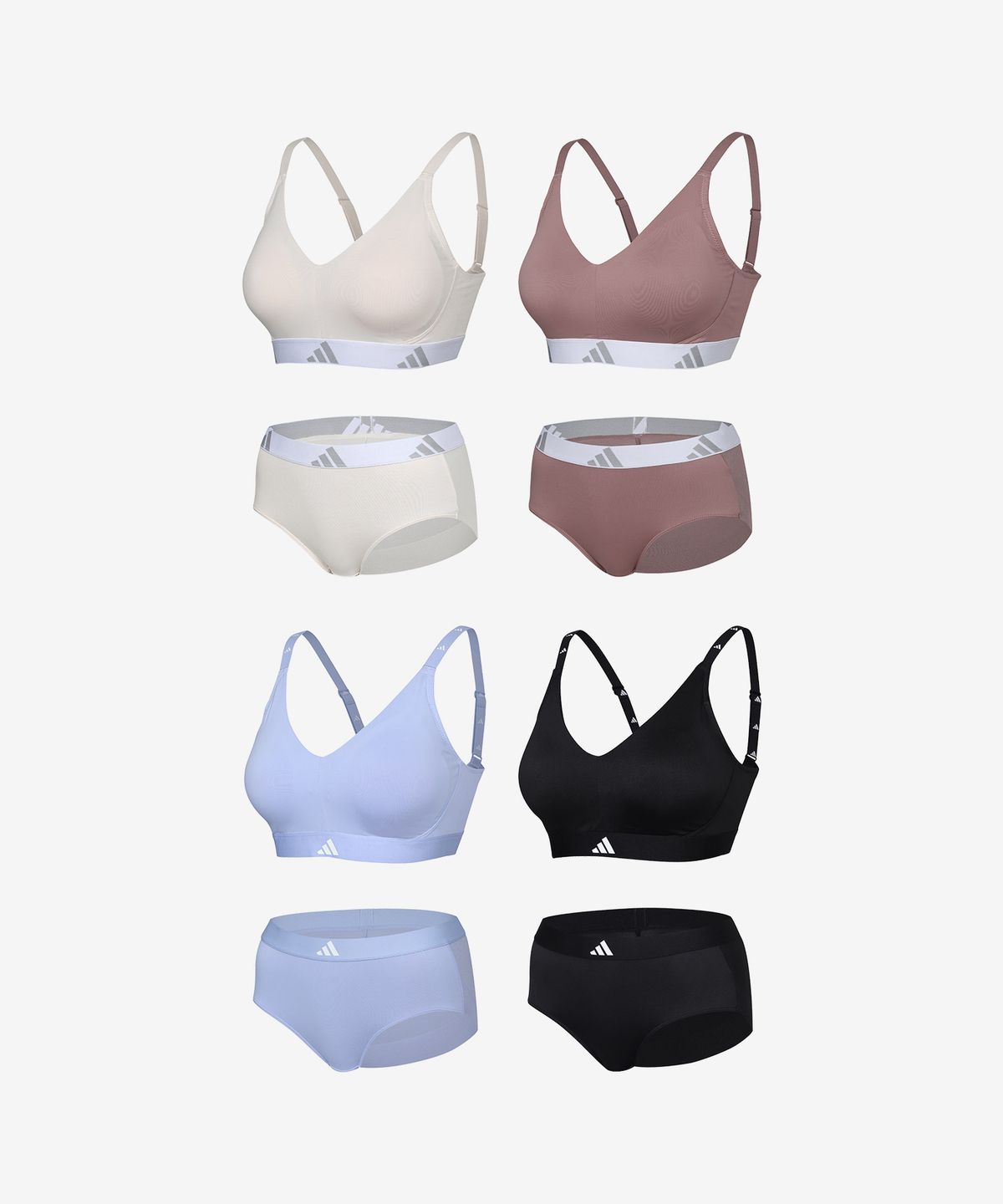 아디다스 언더웨어(ADIDAS UNDERWEAR) [4SET] 에어로레디 하이브리드 무브 브라팬티