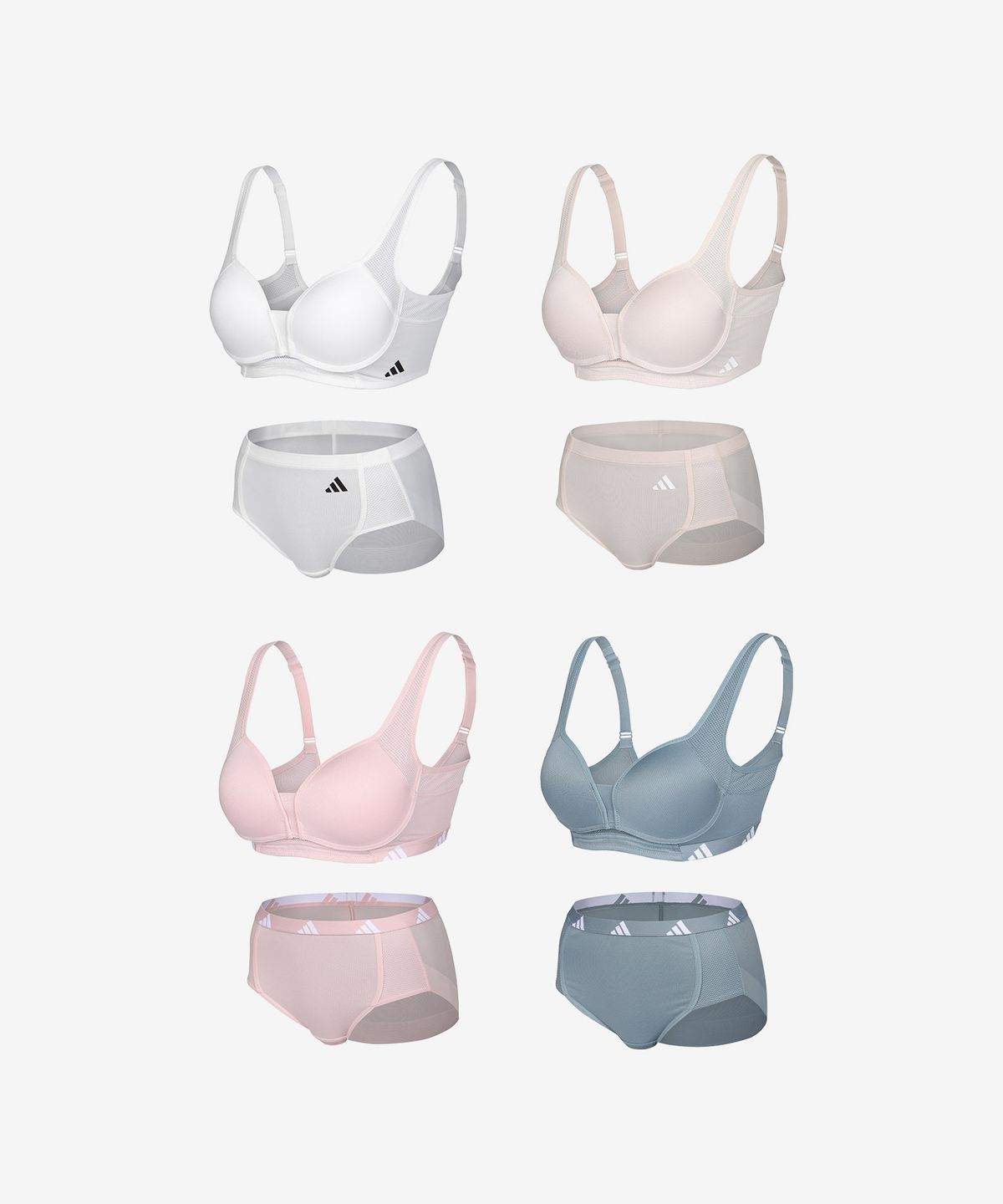 아디다스 언더웨어(ADIDAS UNDERWEAR) [4SET] 클라이마쿨 메쉬몰드 브라팬티