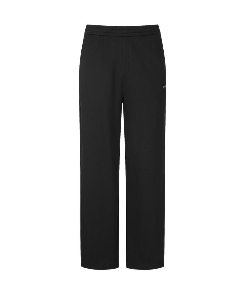 남성 조직 니트 트레이닝 스트레이트 팬츠 (BLACK)