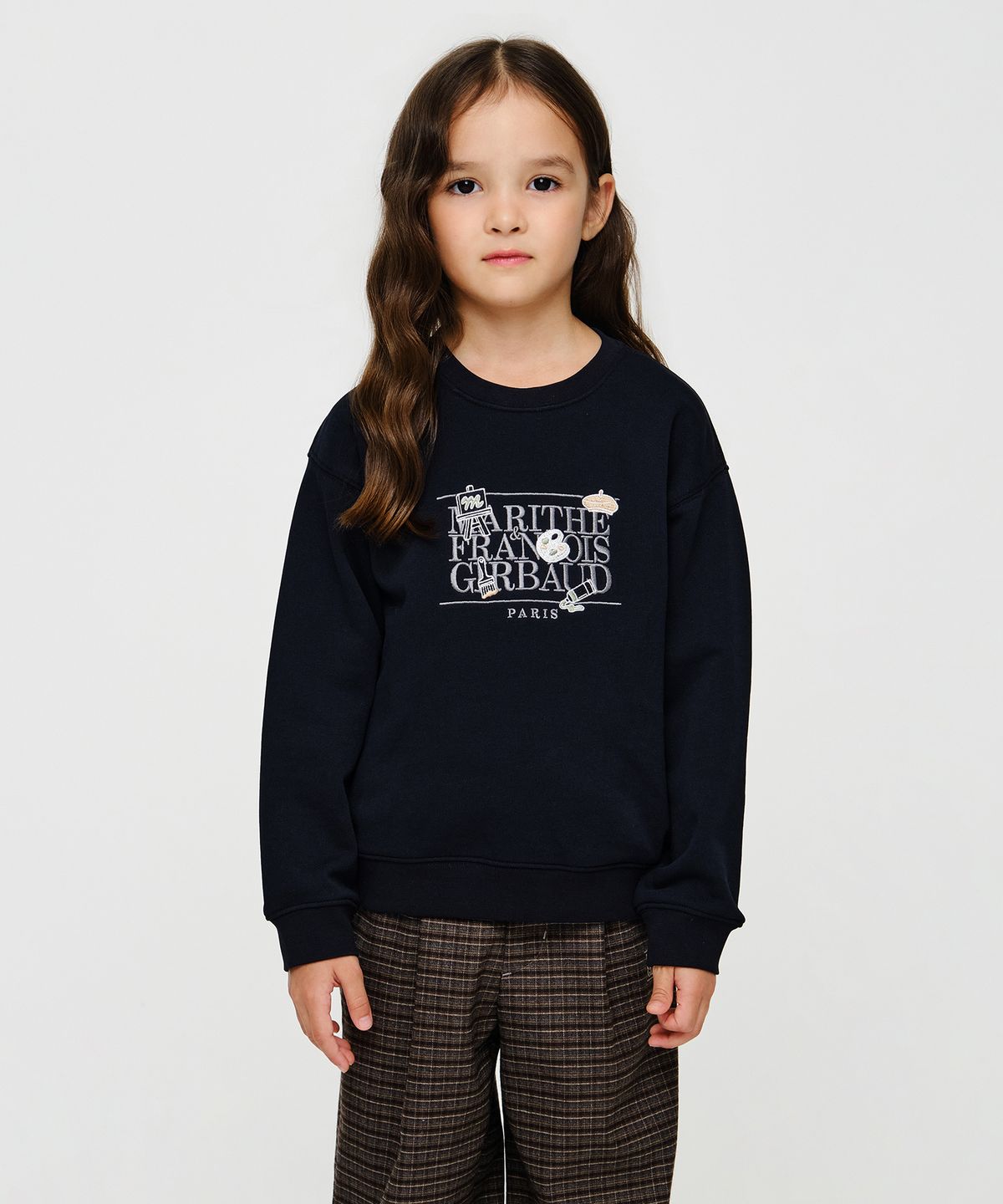 마리떼 키즈(MARITHÉ KIDS) KIDS CLASSIC LOGO GRAPHIC REGEN SWEATSHIRT navy