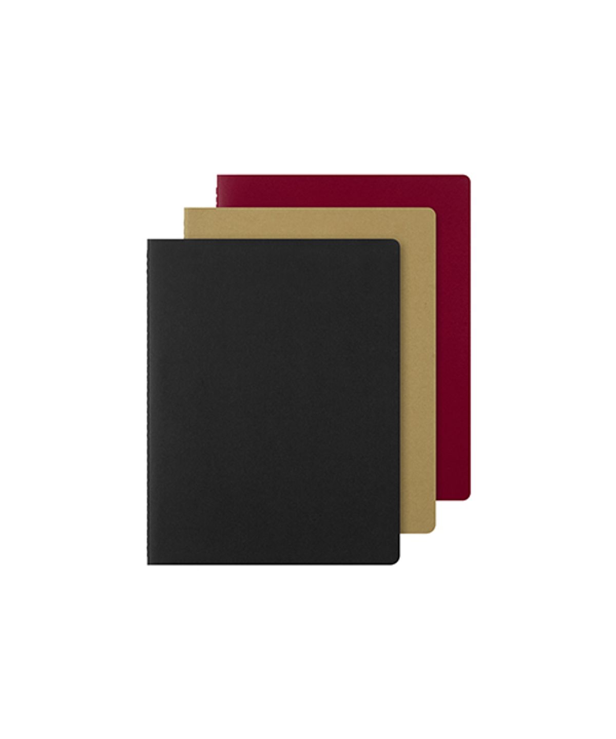 몰스킨(MOLESKINE) 까이에 룰드/블랙&크래프트 브라운&크렌베리 레드 XXL-3pcs