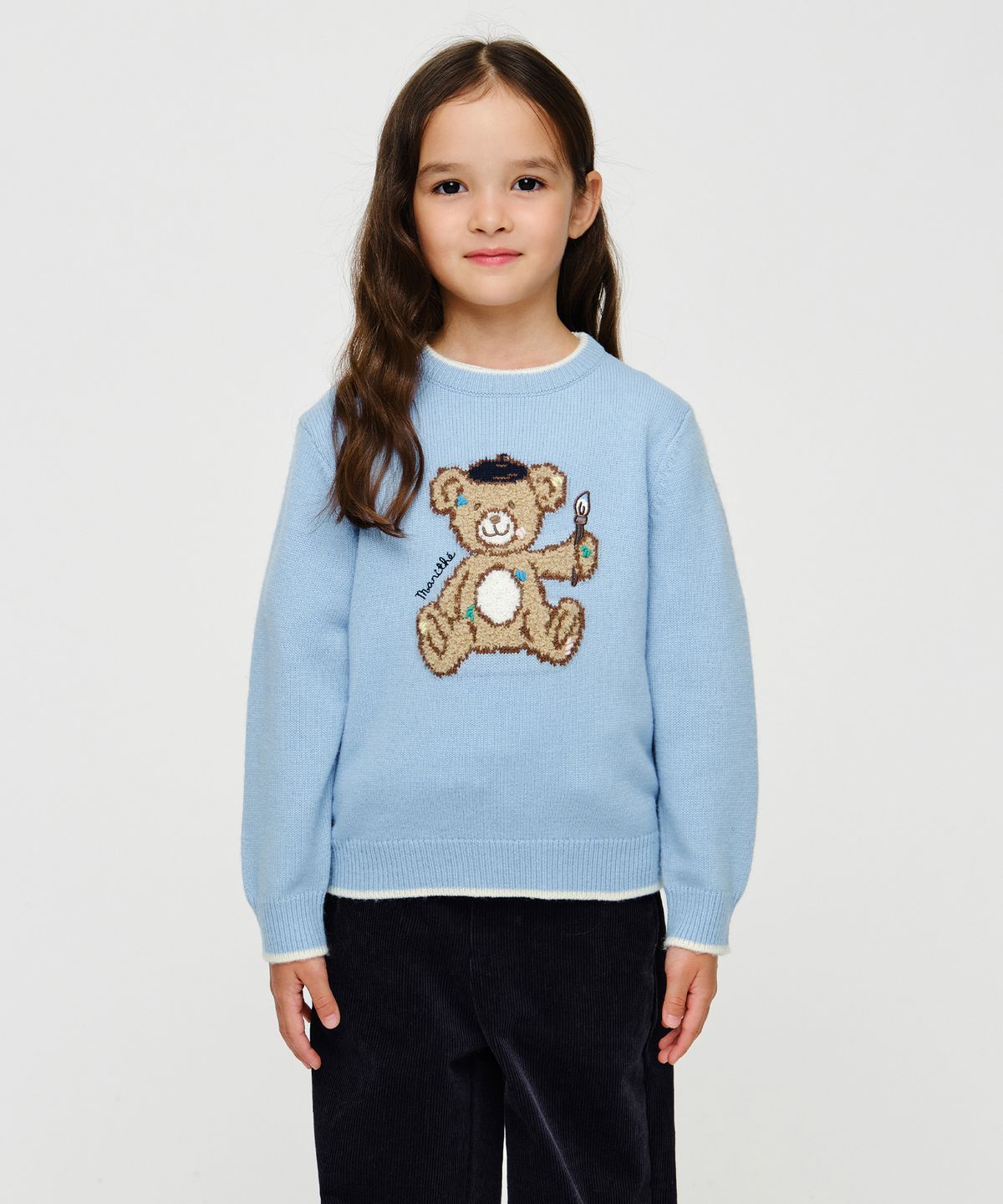 마리떼 키즈(MARITHÉ KIDS) KIDS BEAR KNIT PULLOVER light blue