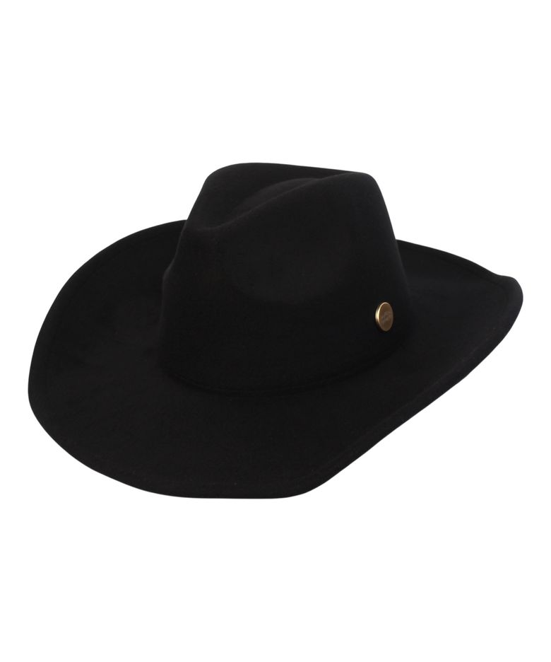 Cowboy Wool Black Long Fedora  페도라