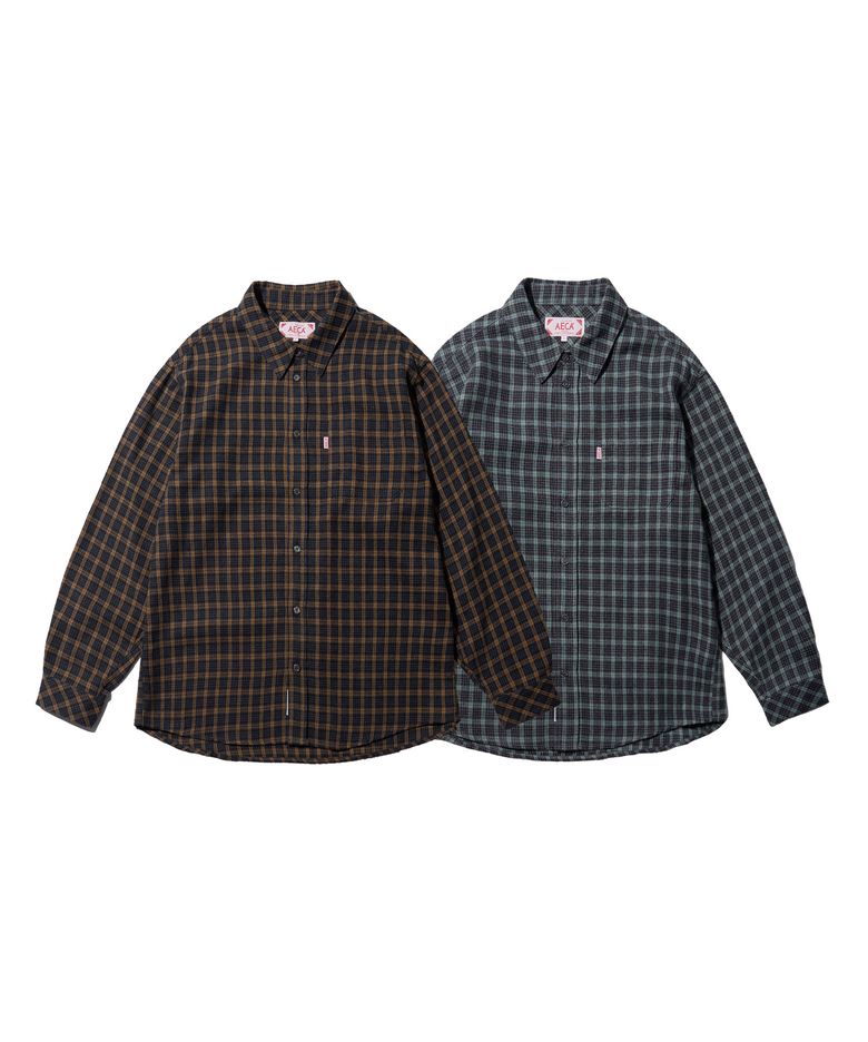 GLEN CHECK POCKET SHIRTS (2color)