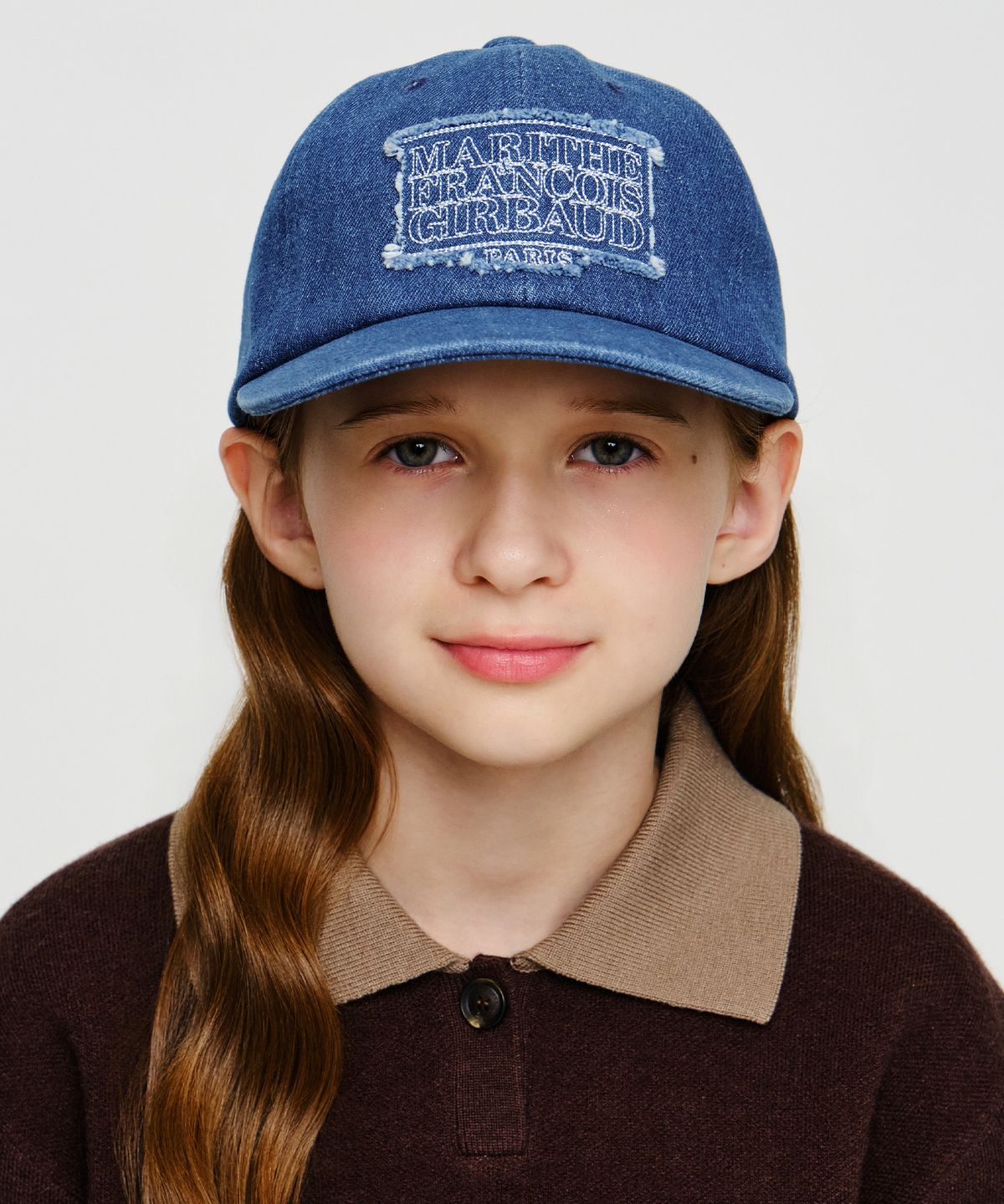 마리떼 키즈(MARITHÉ KIDS) KIDS CLASSIC LOGO APPLIQUE DENIM BALL CAP blue