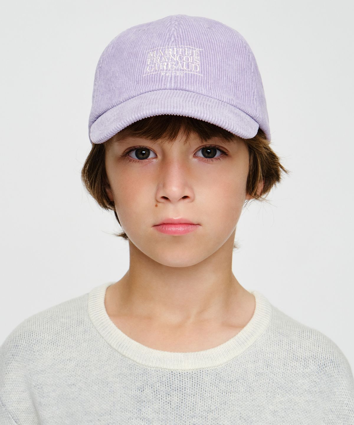 마리떼 키즈(MARITHÉ KIDS) KIDS SMALL CLASSIC LOGO CORDUROY BALL CAP light purple