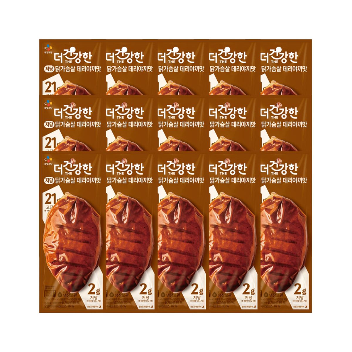 CJ제일제당(CJCHEILJEDANG) 더건강한 저당 닭가슴살 데리야끼맛 120g x15개