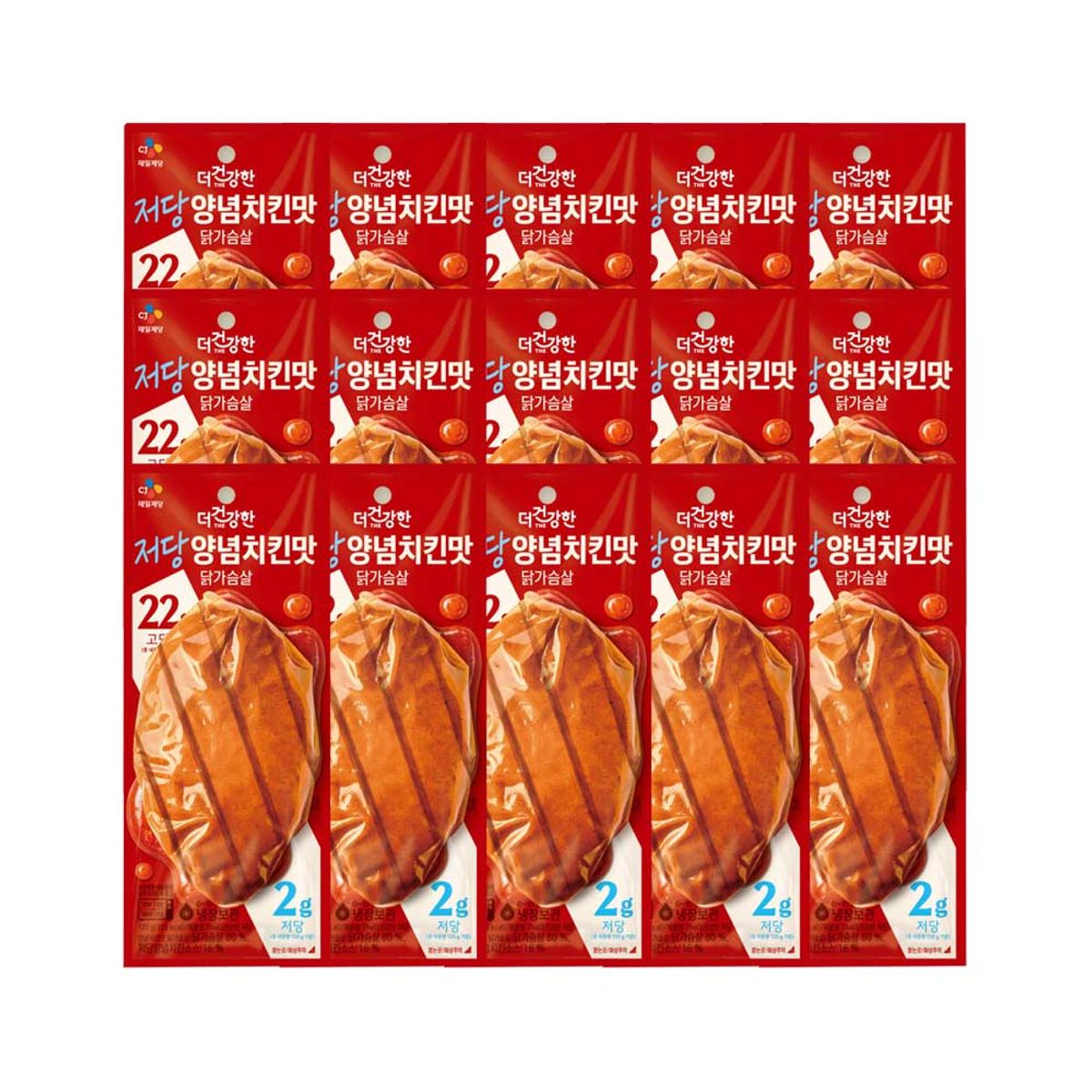 CJ제일제당(CJCHEILJEDANG) 더건강한 저당 닭가슴살 양념치킨맛 120g x15개