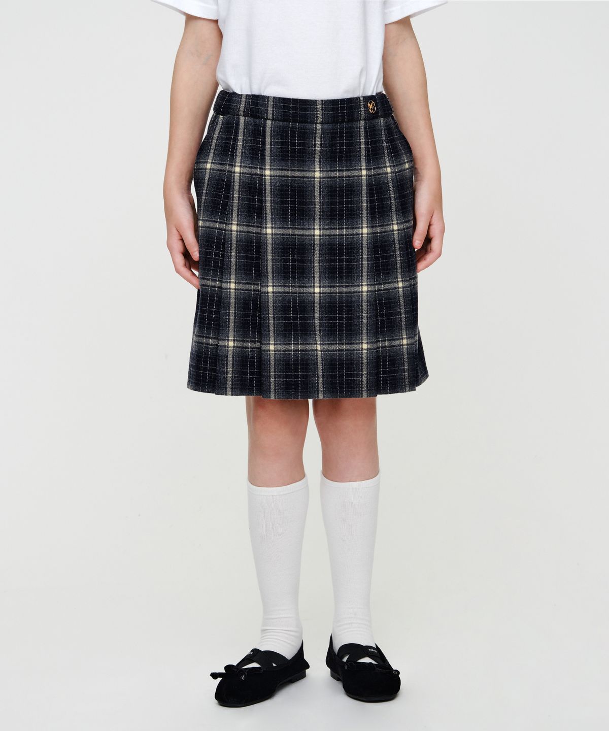 마리떼 키즈(MARITHÉ KIDS) KIDS W CHECK SKIRT navy