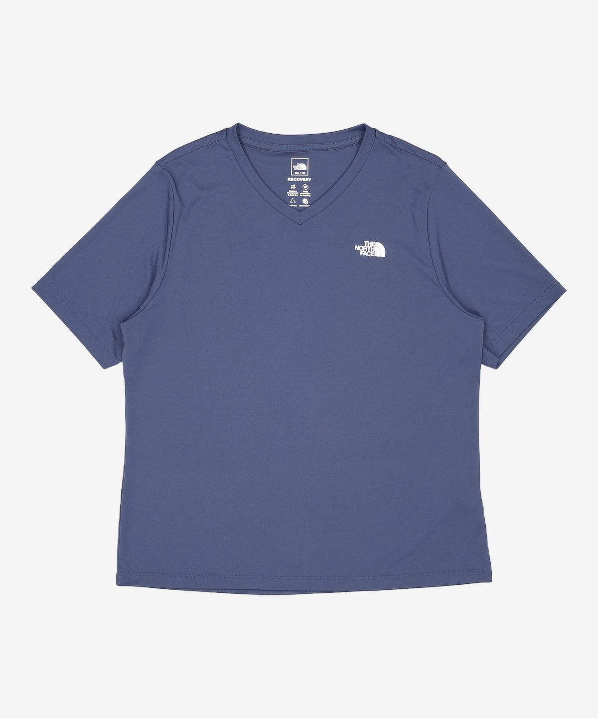 노스페이스(THE NORTH FACE) NT7UR50A 여성 리커버리 반팔 브이넥 티_MIDNIGHT NAVY 105
