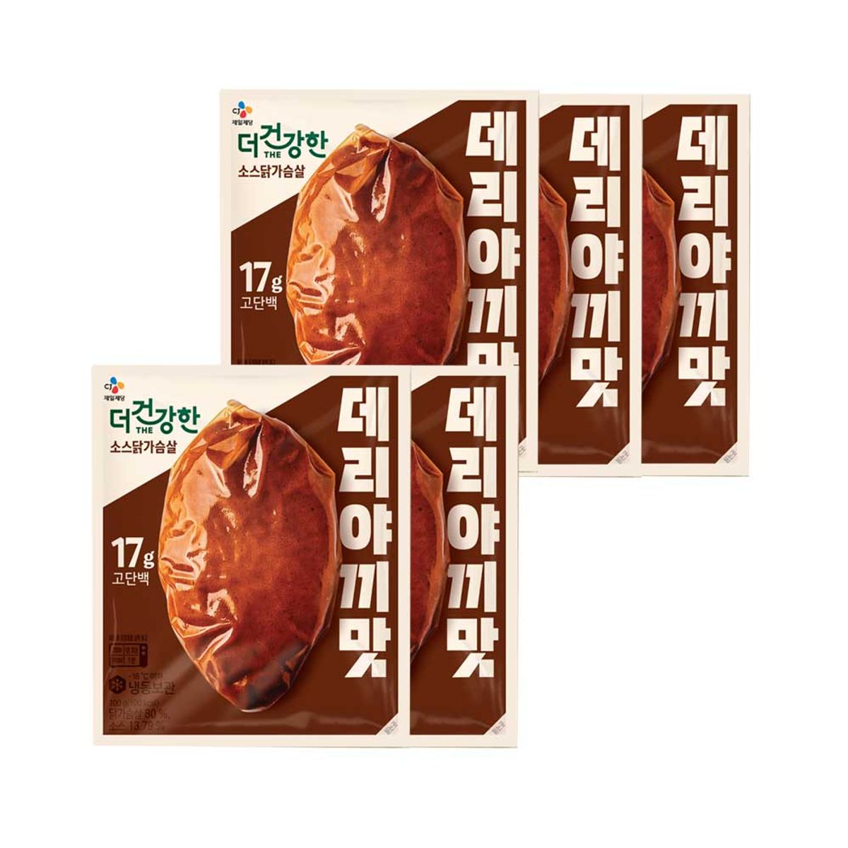 CJ제일제당(CJCHEILJEDANG) (냉동) 더건강한 소스 닭가슴살 데리야끼맛 100g x5개
