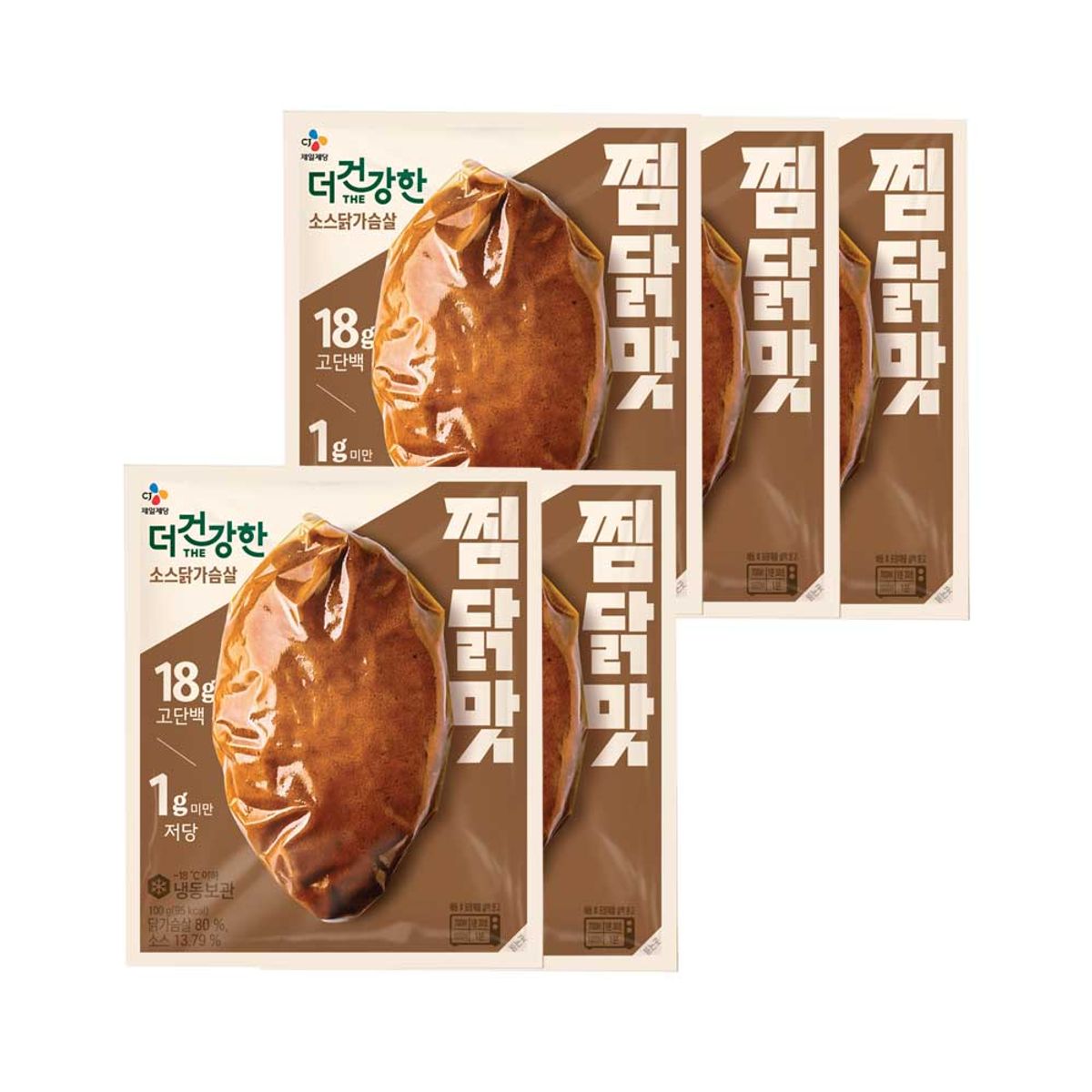 CJ제일제당(CJCHEILJEDANG) (냉동) 더건강한 소스 닭가슴살 찜닭맛 100g x5개