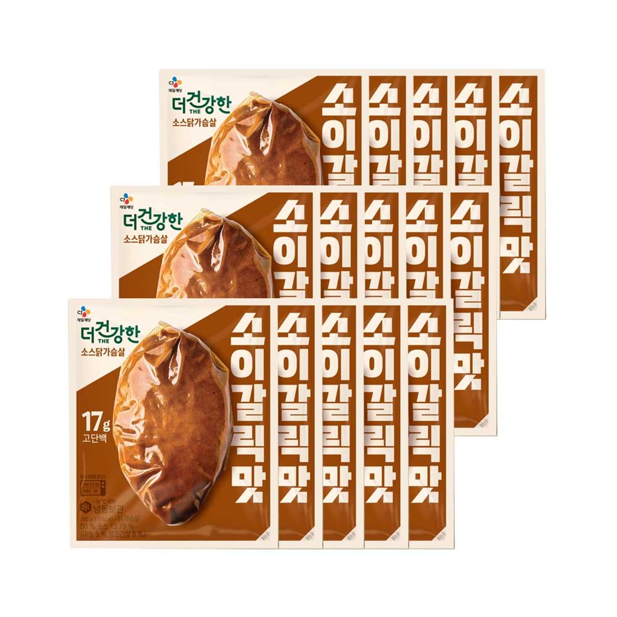 CJ제일제당(CJCHEILJEDANG) (냉동) 더건강한 소스 닭가슴살 갈릭맛 100g x15개