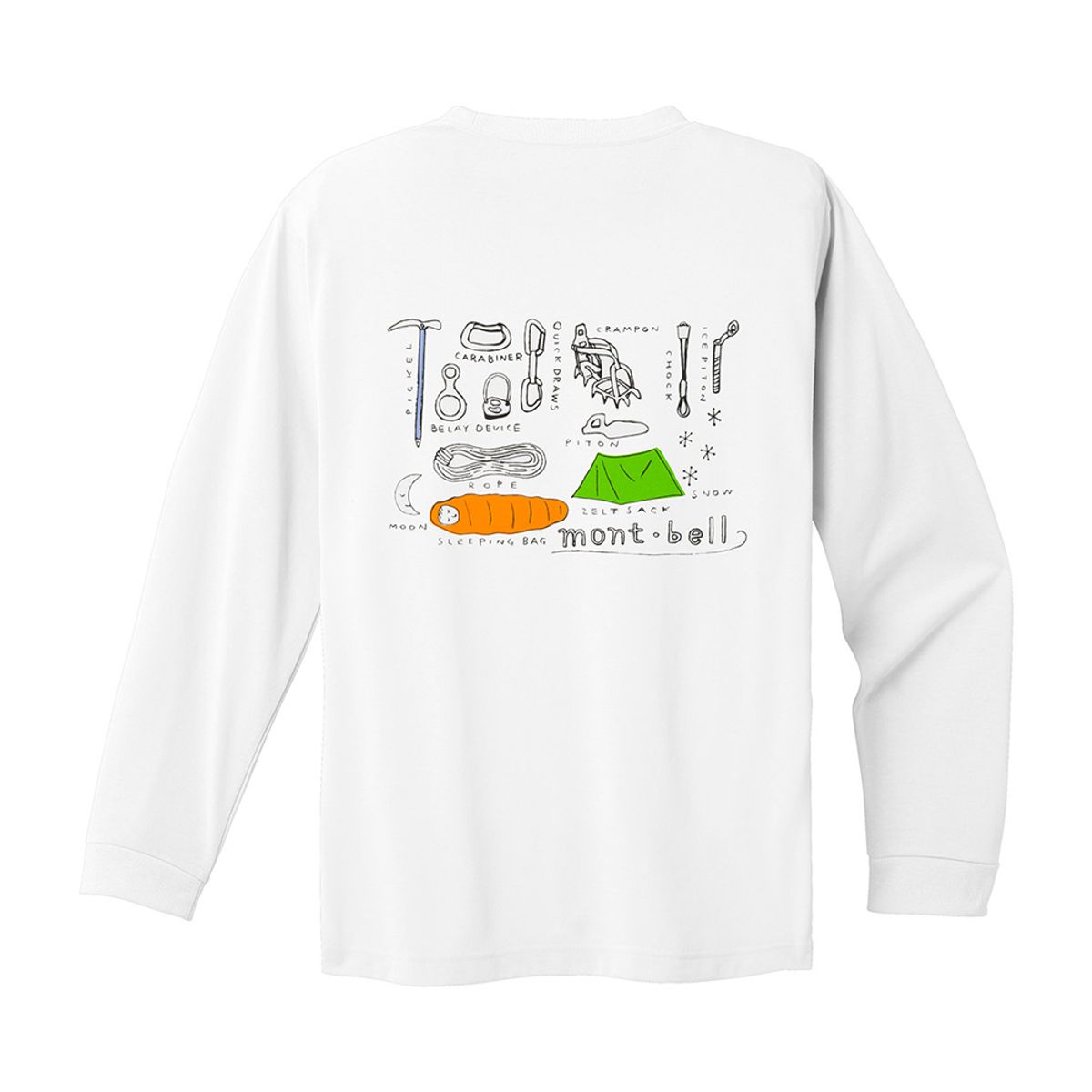 몽벨(MONTBELL) WIC L/S 마운틴기어 T WHITE JBWJSURL323