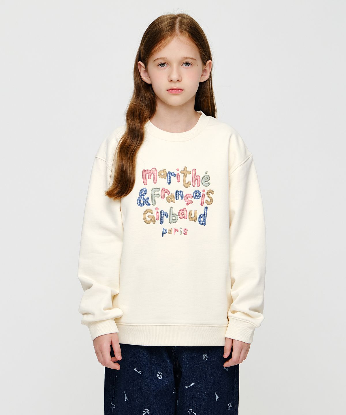 마리떼 키즈(MARITHÉ KIDS) KIDS PATCHWORK SWEATSHIRT cream