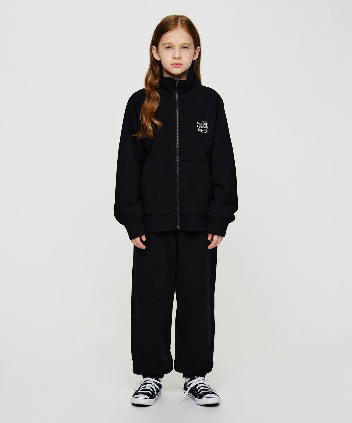 마리떼 키즈(MARITHÉ KIDS) KIDS BEAR ZIP UP SWEAT SET-UP black