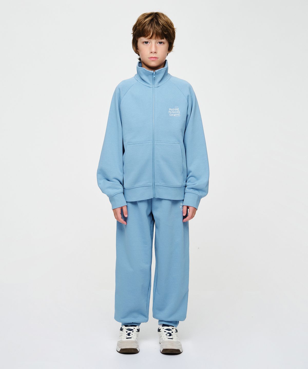 마리떼 키즈(MARITHÉ KIDS) KIDS BEAR ZIP UP SWEAT SET-UP blue