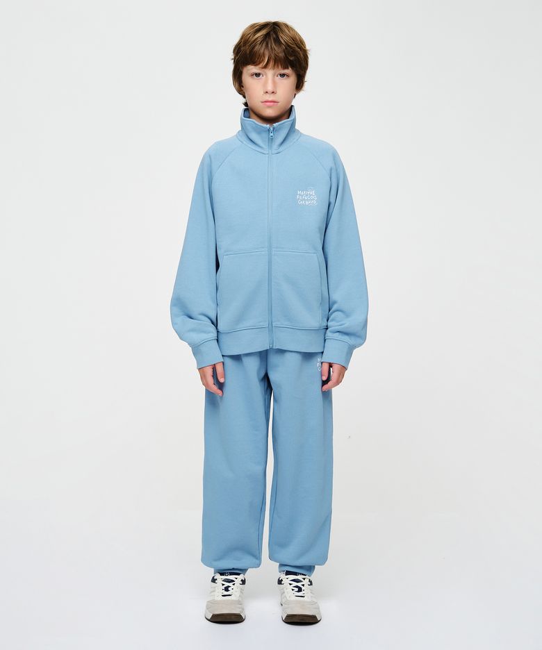 KIDS BEAR ZIP UP SWEAT SET-UP blue