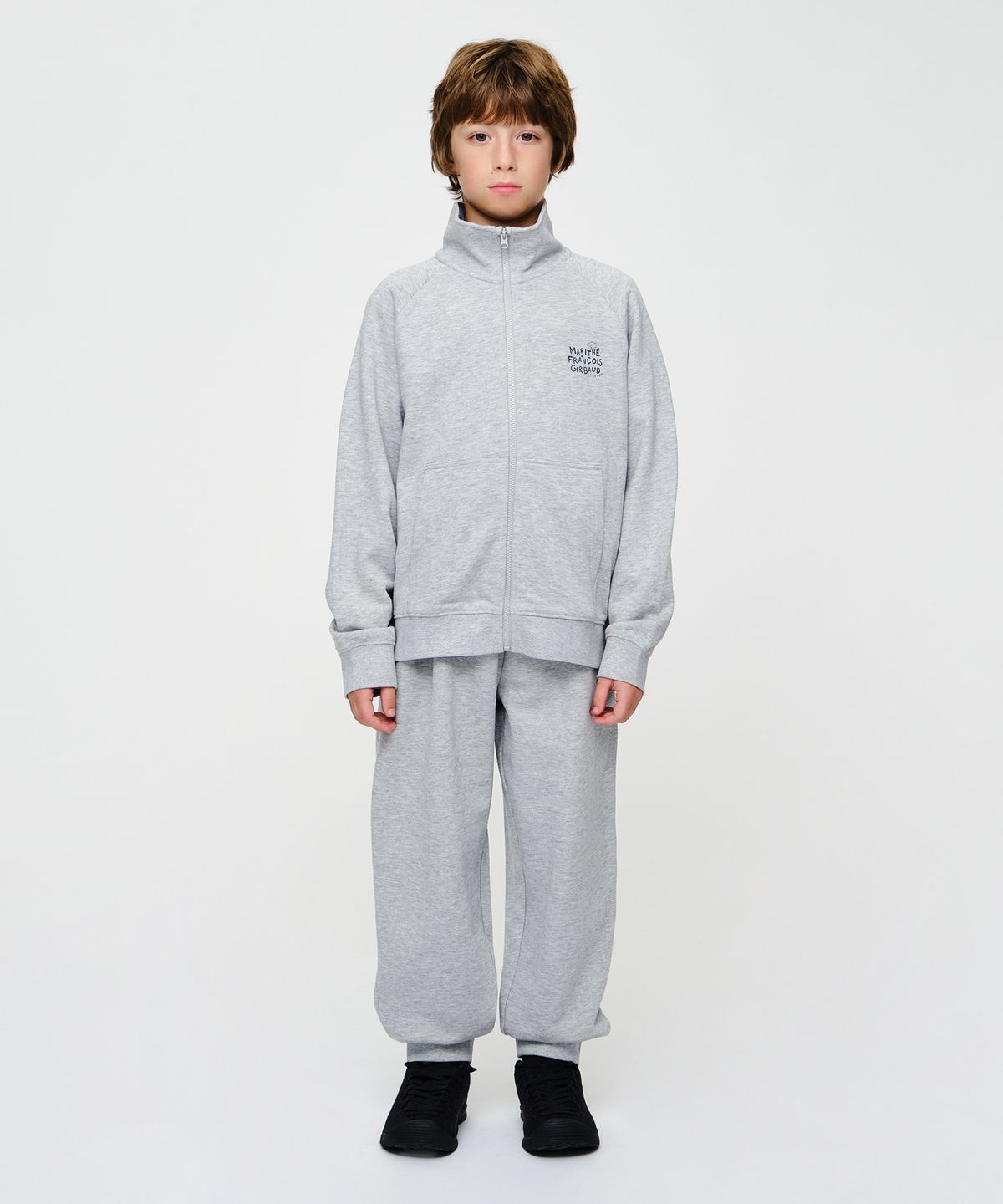 마리떼 키즈(MARITHÉ KIDS) KIDS BEAR ZIP UP SWEAT SET-UP heather gray