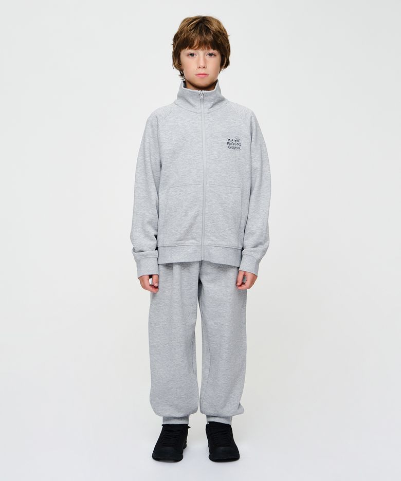 KIDS BEAR ZIP UP SWEAT SET-UP heather gray