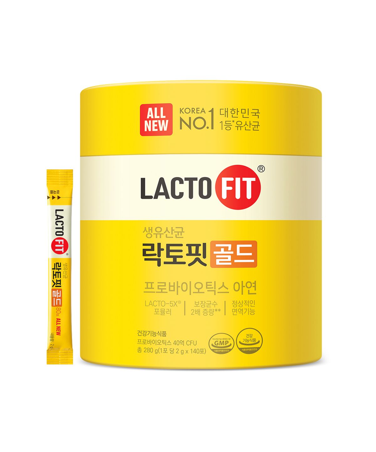 락토핏(LACTOFIT) All NEW 락토핏 골드 140포 1통