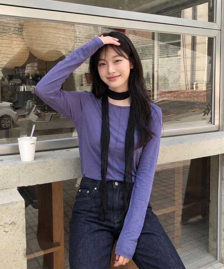 시어라운드넥티셔츠 J1TS020P
