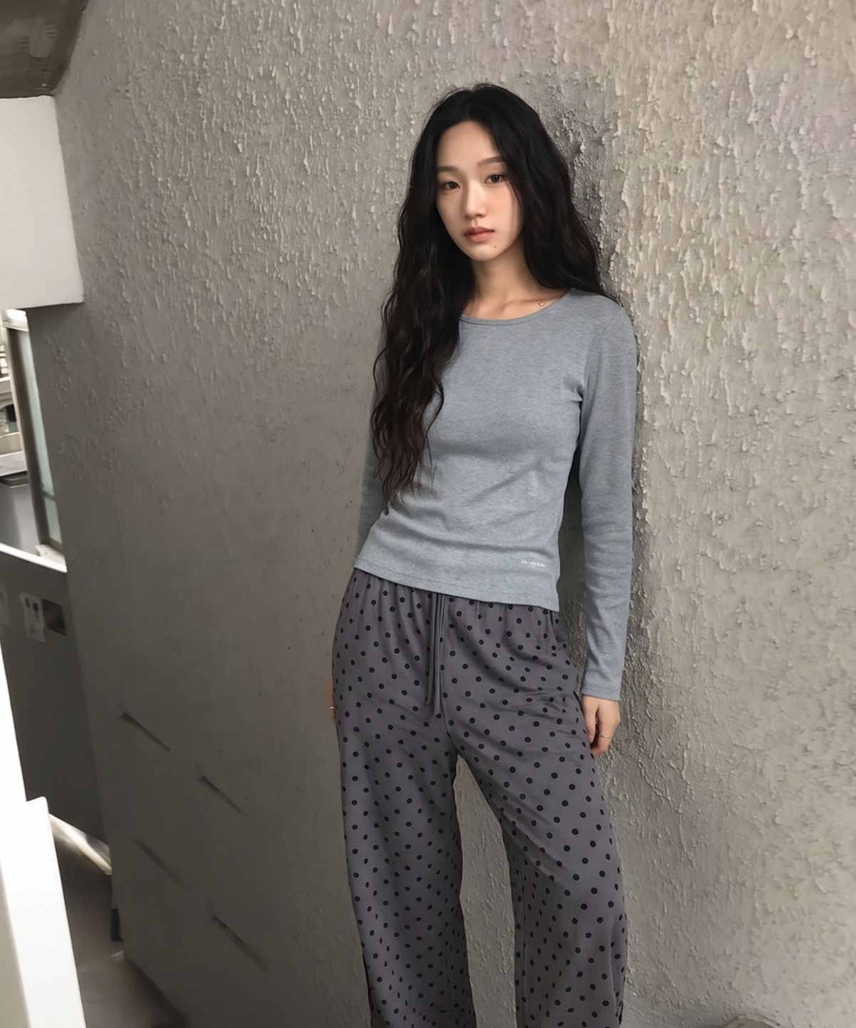 쥬시쥬디(JUCYJUDY) 골지긴팔티셔츠 J1TS020O