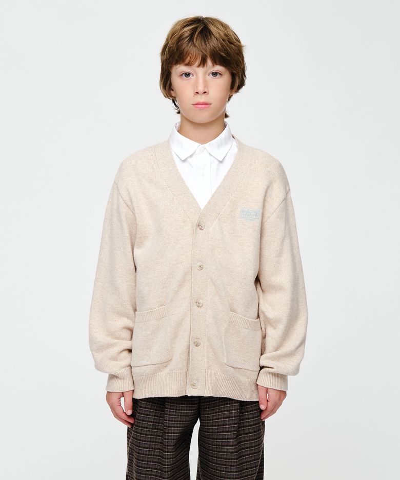 KIDS MICRO CLASSIC LOGO CARDIGAN oatmeal