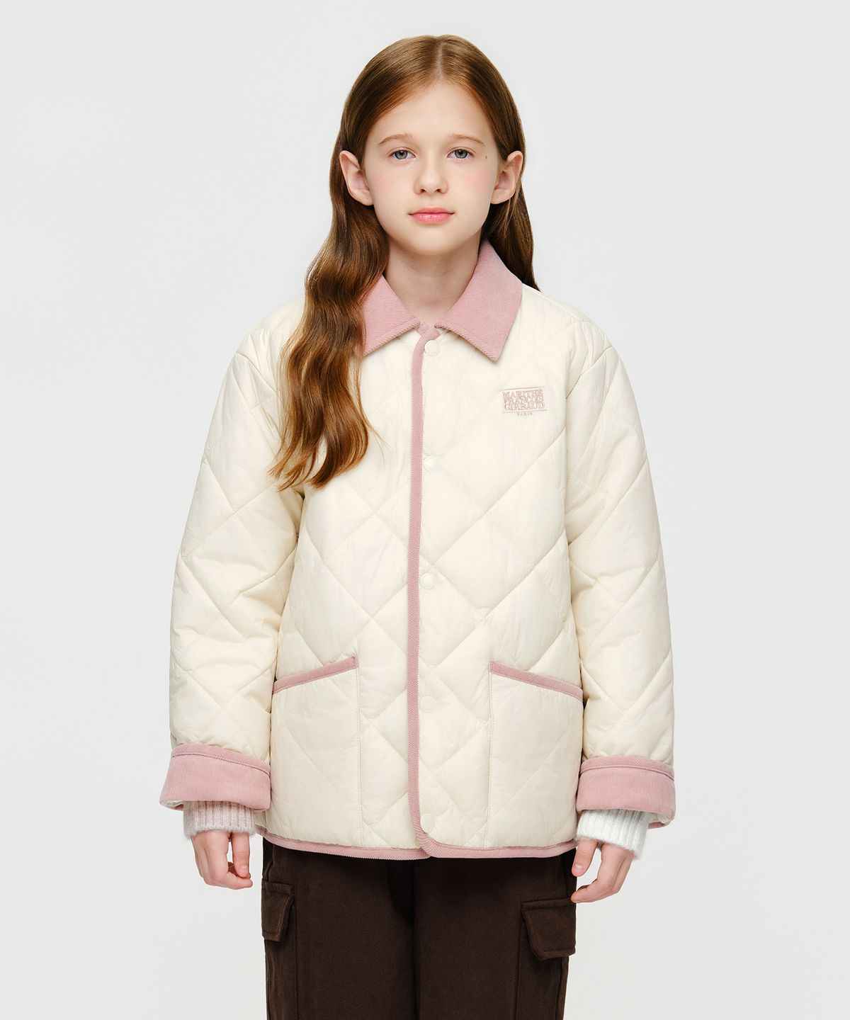 마리떼 키즈(MARITHÉ KIDS) KIDS CLASSIC LOGO QUILTED PADDED JACKET ivory