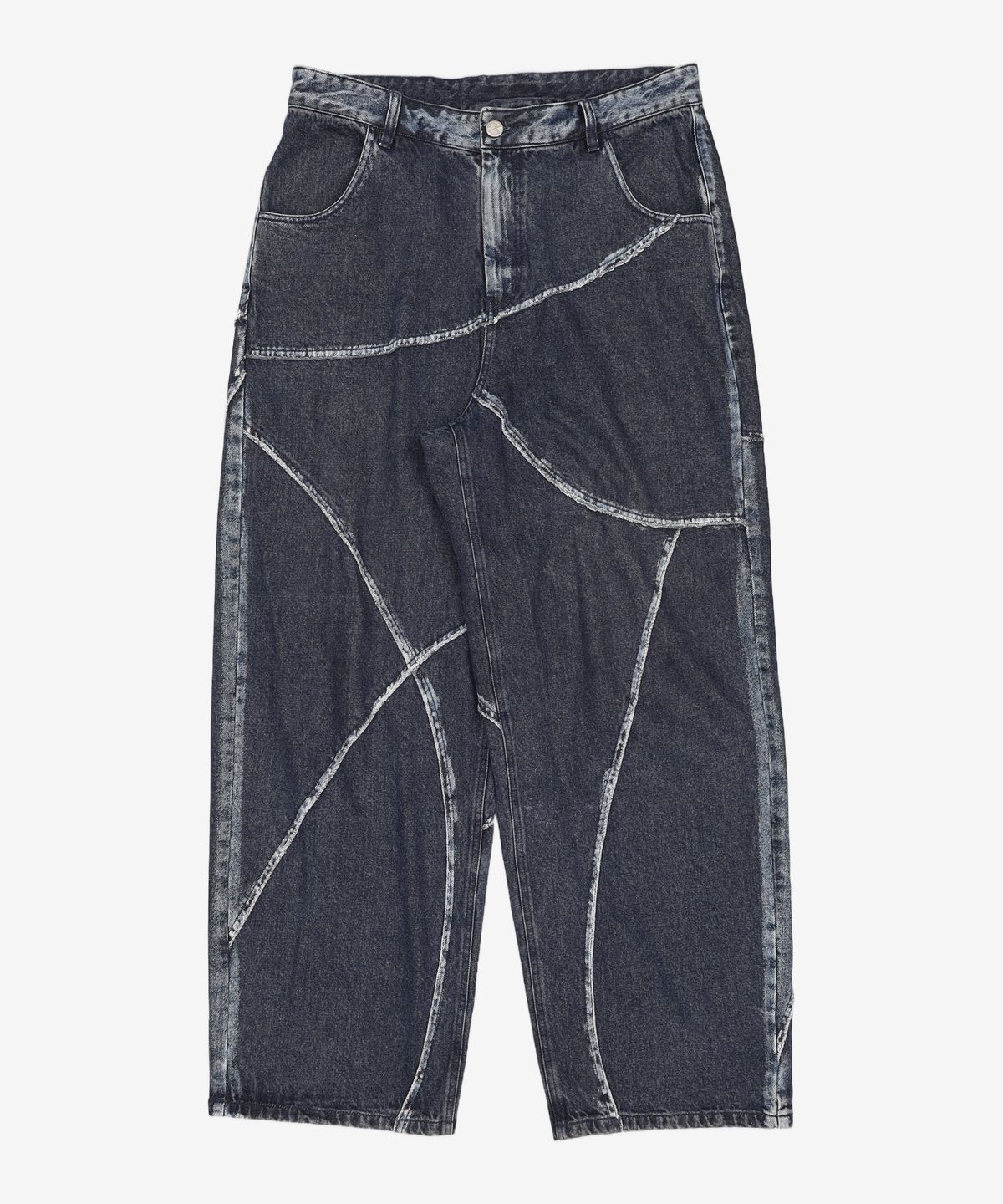 노매뉴얼(NOMANUAL) R.E TWO TONE DENIM PANTS - INDIGO L