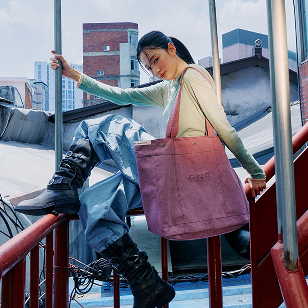 쌤소나이트 레드(SAMSONITE RED) ADD ON ESS TRIPLETS 쇼퍼백 DUSTY PINK UX190004