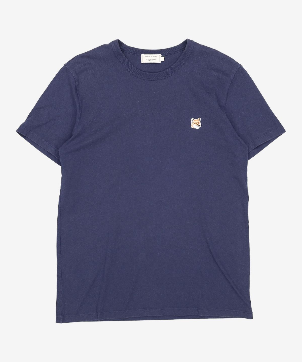 메종 키츠네(MAISON KITSUNE) 폭스헤드 반팔 티셔츠 AM00103KJ0008 P480 NAVY L