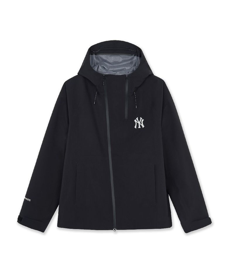 고프코어 3L 사선 지퍼 바람막이 NY (Black)