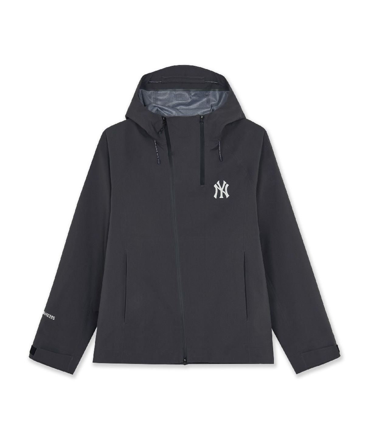 엠엘비(MLB) 고프코어 3L 사선 지퍼 바람막이 NY (D.Charcoal Grey)