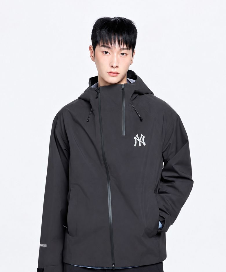 고프코어 3L 사선 지퍼 바람막이 NY (D.Charcoal Grey)