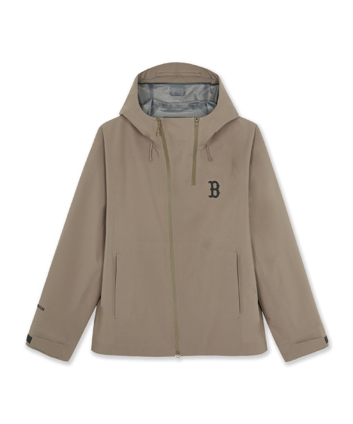 엠엘비(MLB) 고프코어 3L 사선 지퍼 바람막이 BOS (Mg.Beige)