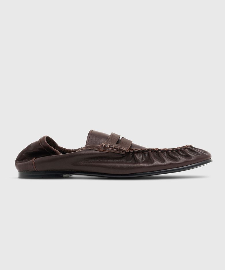 UNIFORM Pleats Banding Loafer Dark Brown