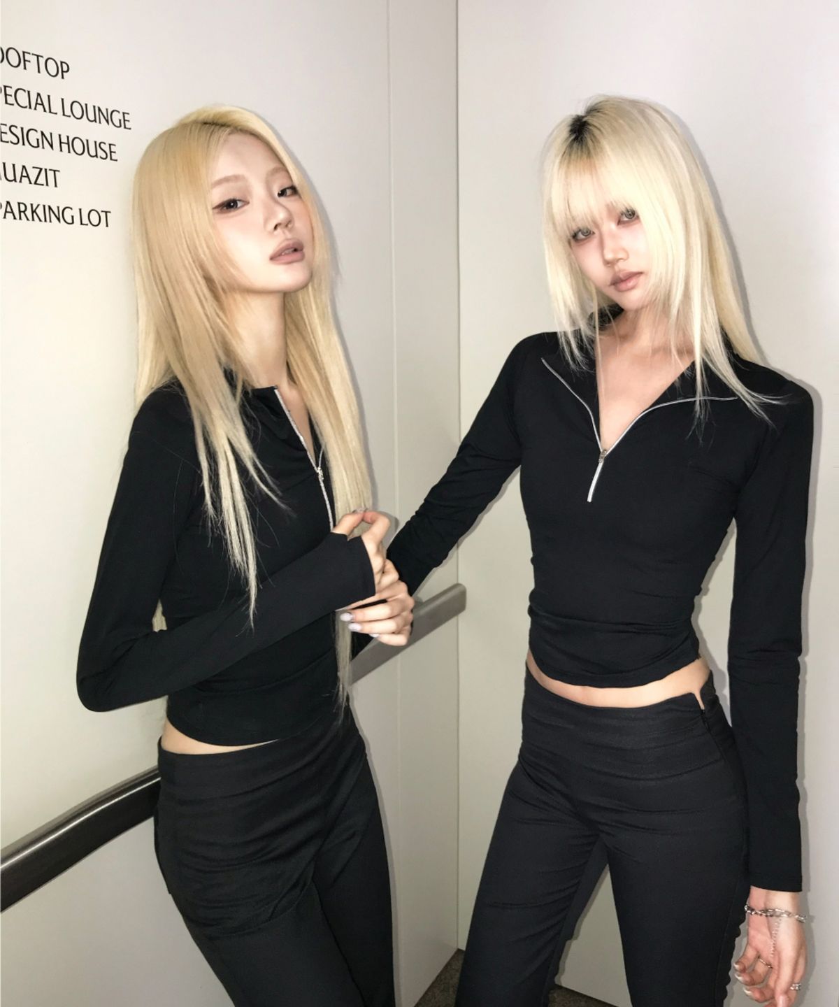 시아오시코(SIAOSIKO) 실버 반집업 워머 슬림티