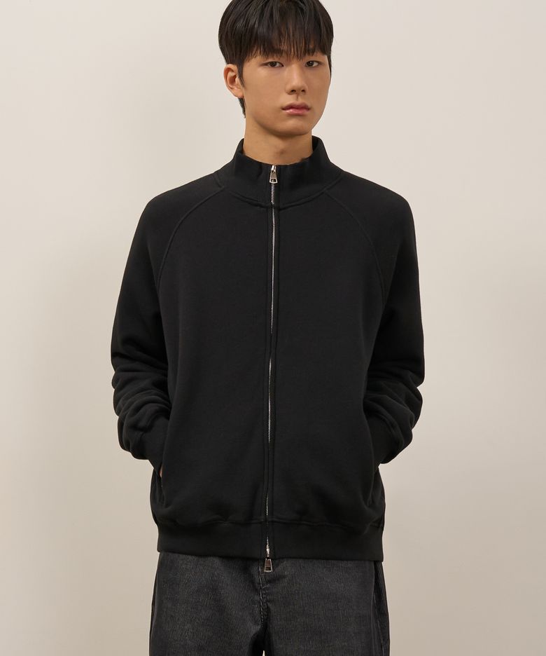 하이넥 헤비 스웻 집업 (BLACK)