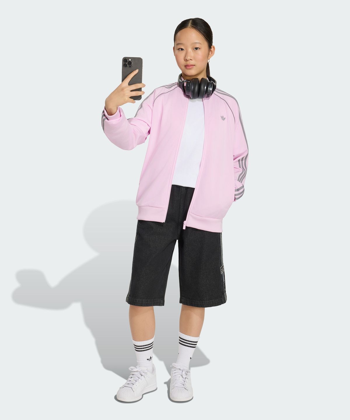 아디다스 키즈(ADIDAS KIDS) 아디브레이크 루즈 데님 쇼츠 KR9131