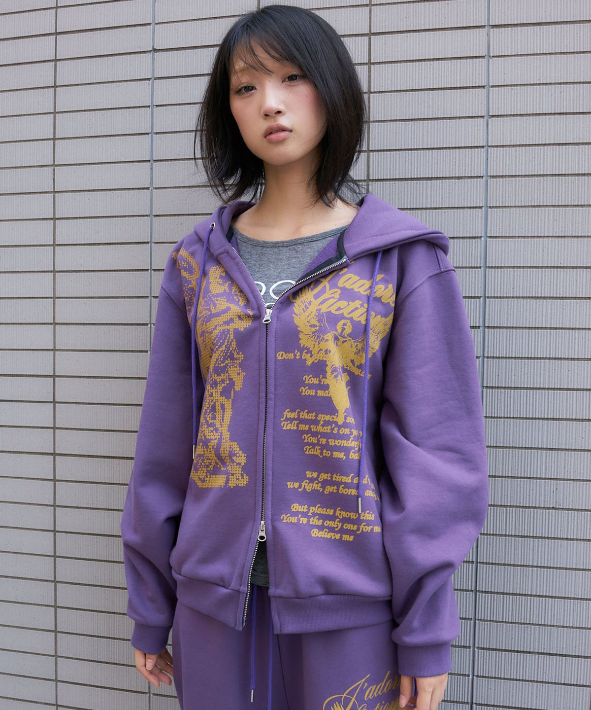 라티젠(LARTIGENT) L27 BAROQUE HOODIE ZIP-UP(PURPLE)