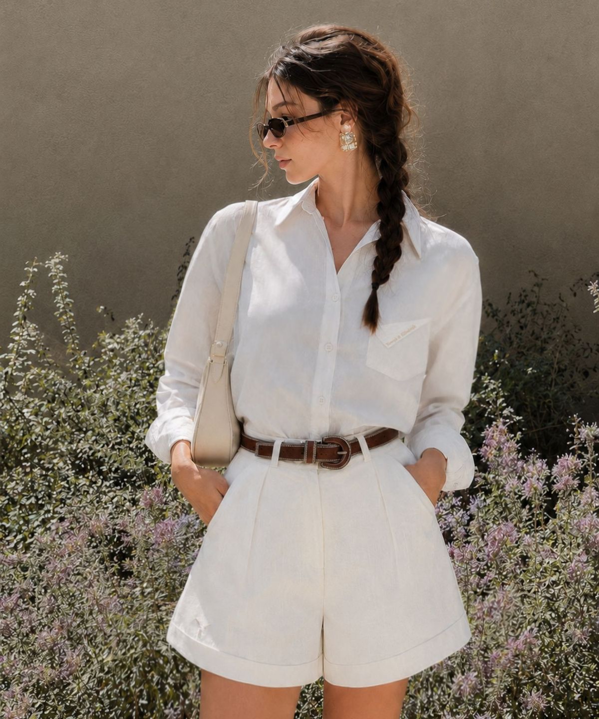 블랙크러쉬(BLACRUSH) [YOEL여성] Riviera Linen Shirt / 아이보리