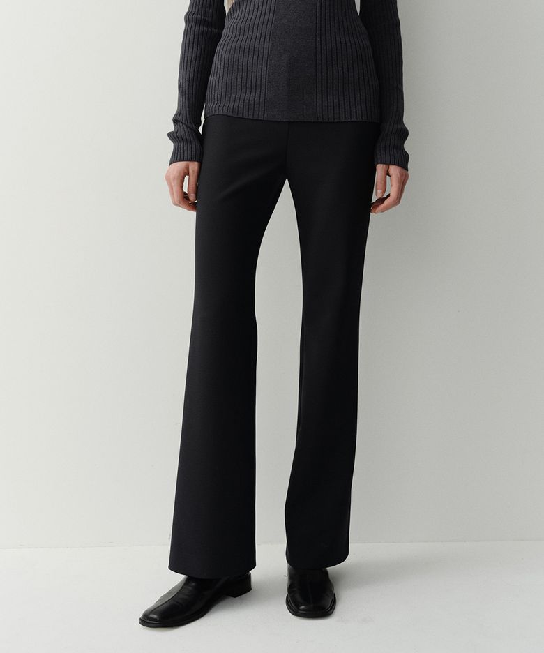 NELL STRETCH FLARE PANTS (BLACK)