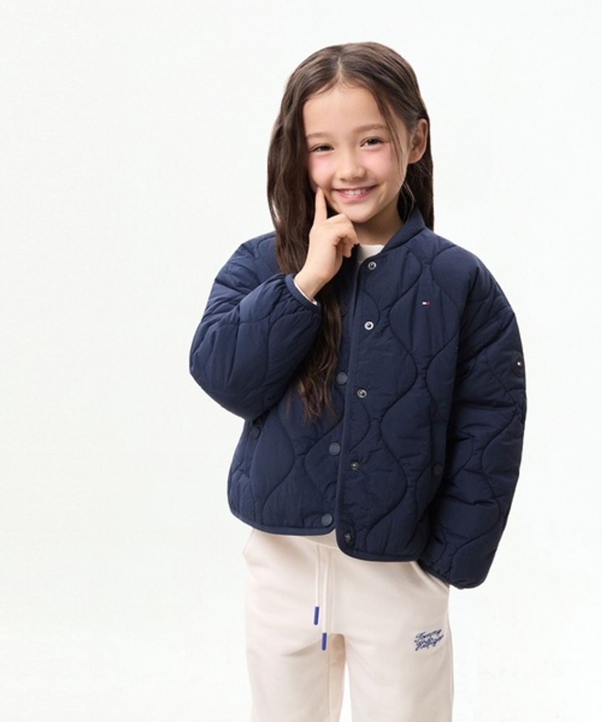 타미힐피거 키즈(TOMMY HILFIGER KIDS) 웨이브 퀼팅 재킷
