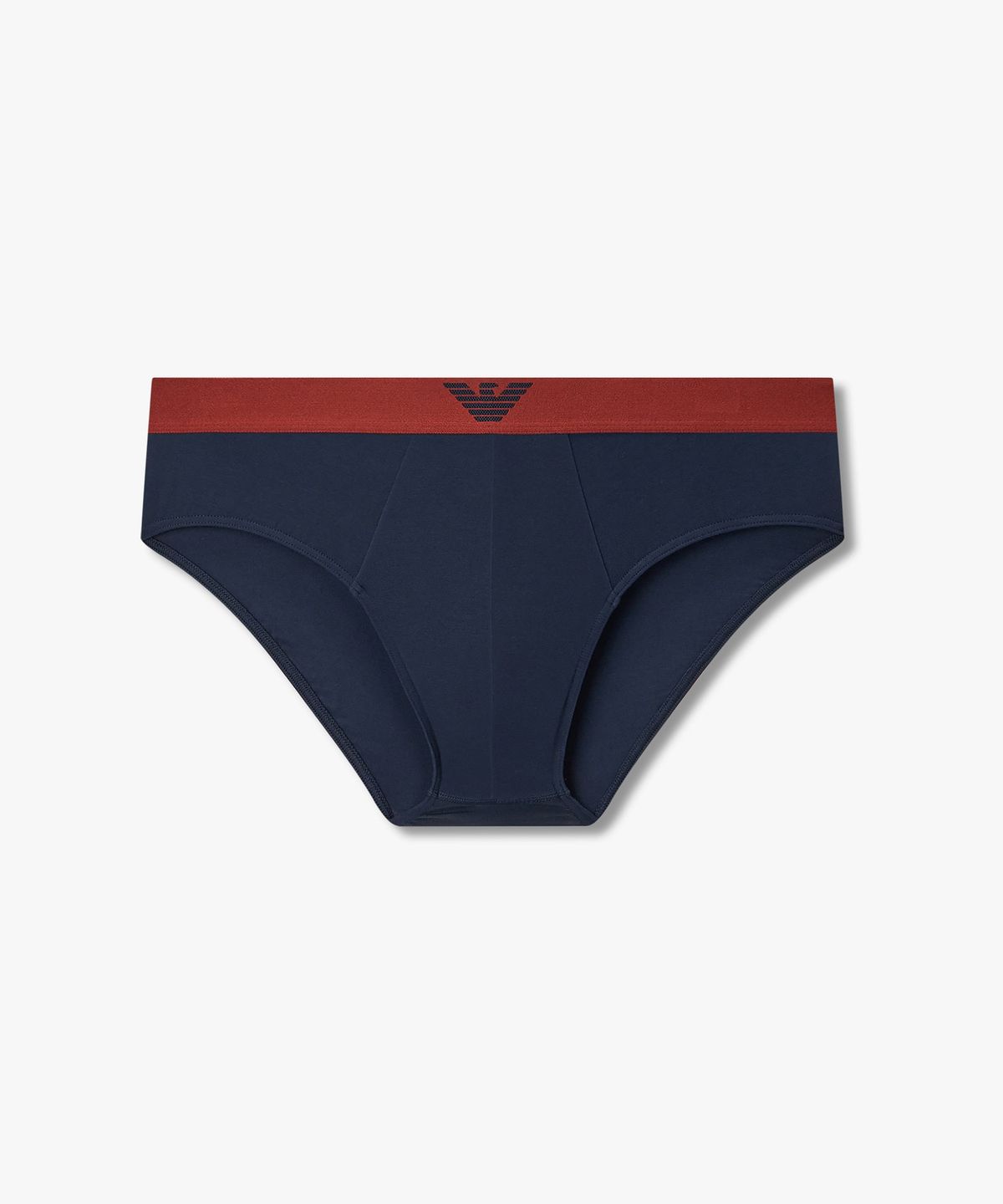 엠포리오 아르마니 언더웨어(EMPORIO ARMANI UNDERWEAR) 남성 센터 이글 로고 디테일 브리프 _네이비_0816311005