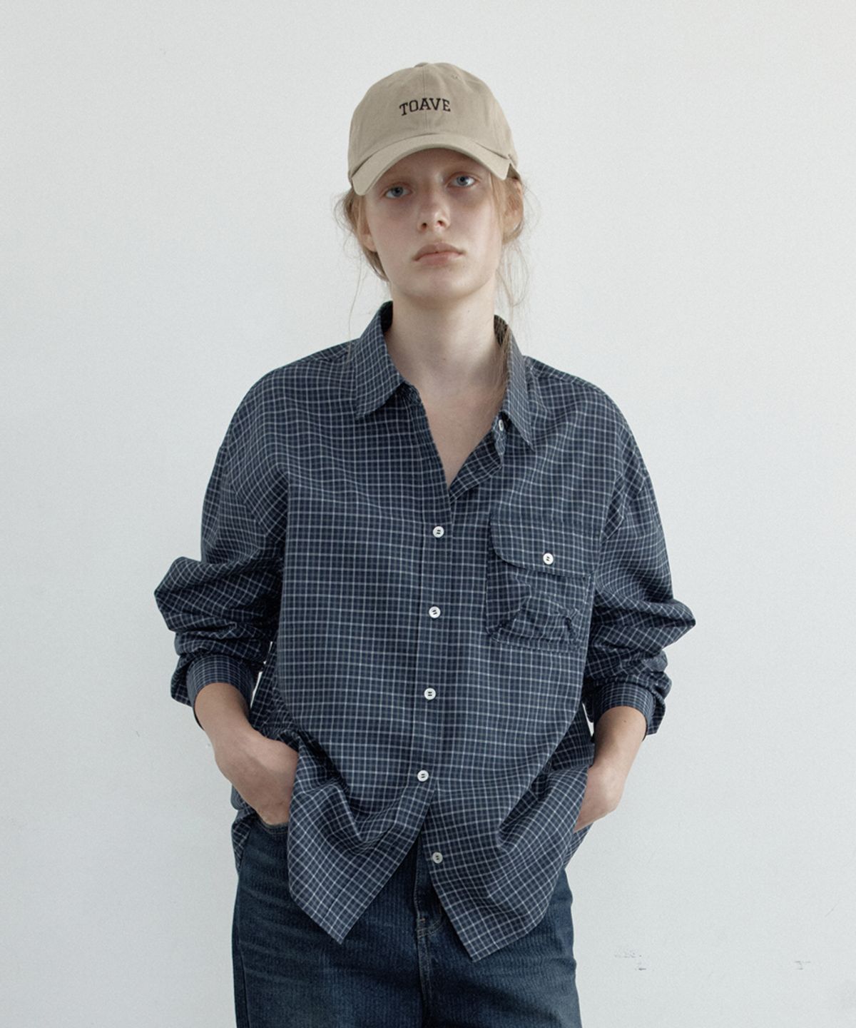 토아베(TOAVE) Rodeo Check Shirt (Blue)
