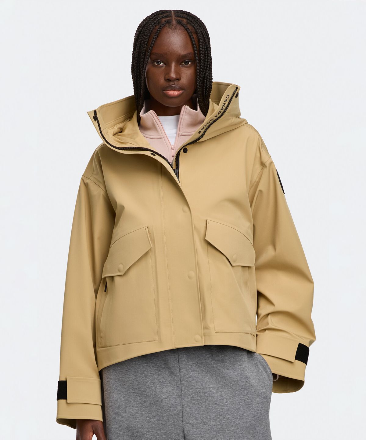 캐나다구스(CANADAGOOSE) 여성 토피노 레인 자켓(Dark Beige)_Q265AWJB09DEB