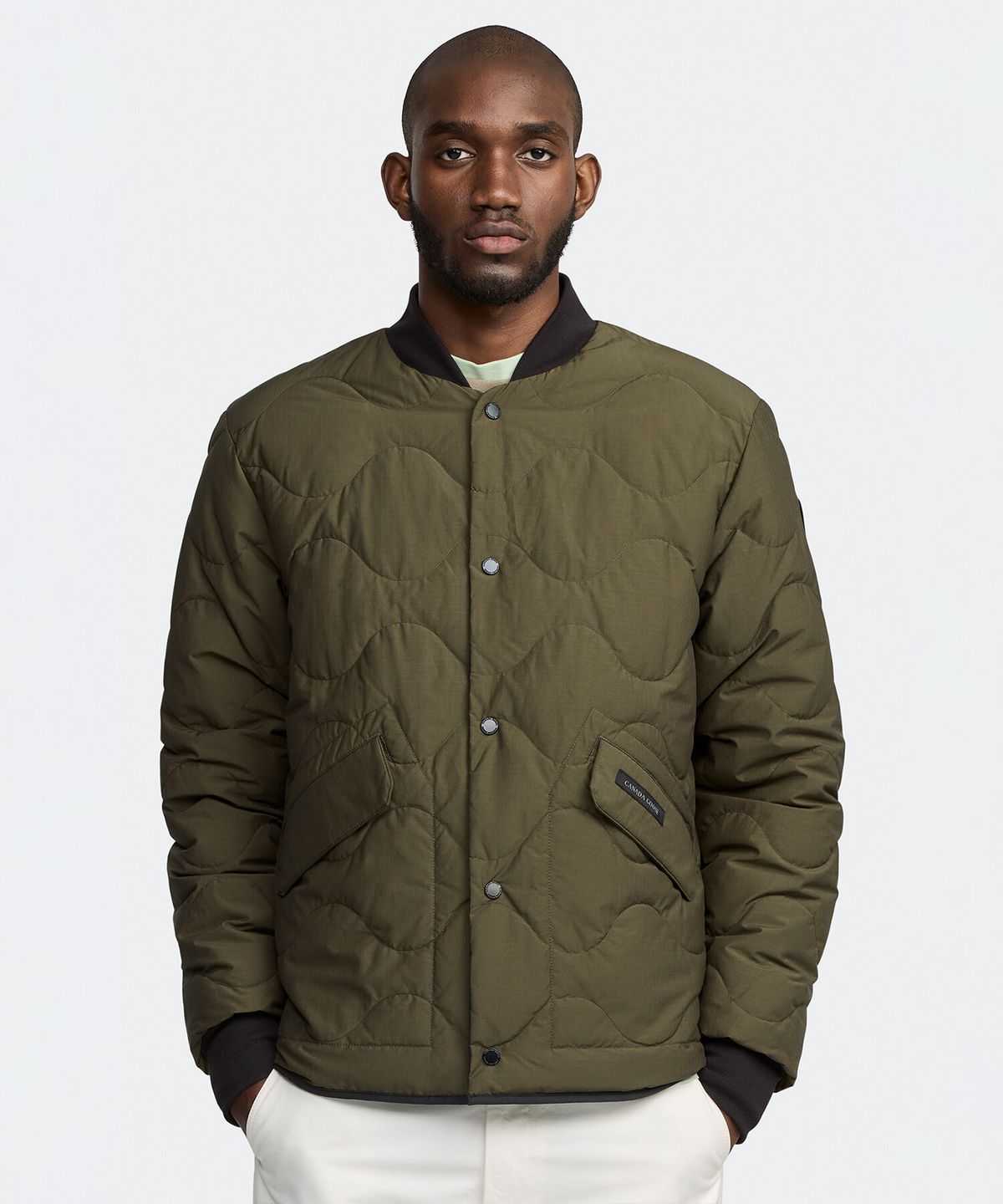 캐나다구스(CANADAGOOSE) 남성 보스웰 리버서블 라이너 재킷(Khaki)_Q255AMDB07KAN